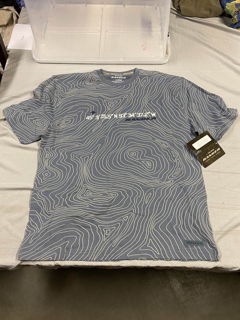 POLARIS SIDE BY SIDE ATV Short Sleeve T shirt Medina Tee Blue RZR Sportsman L